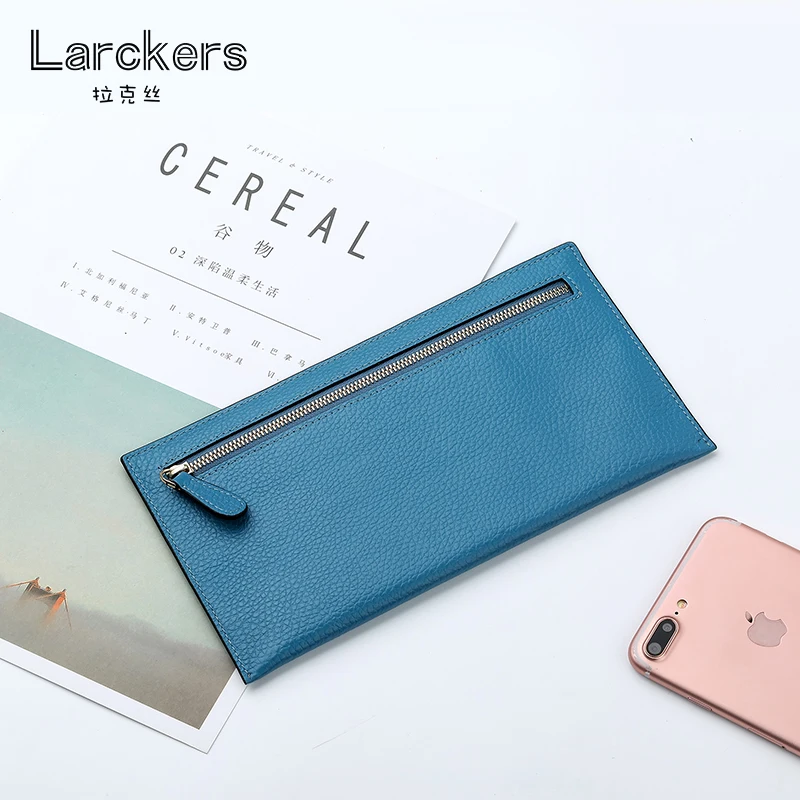 Женский кошелек из натуральной воловьей кожи тонкий узор Простой Стильный клатч