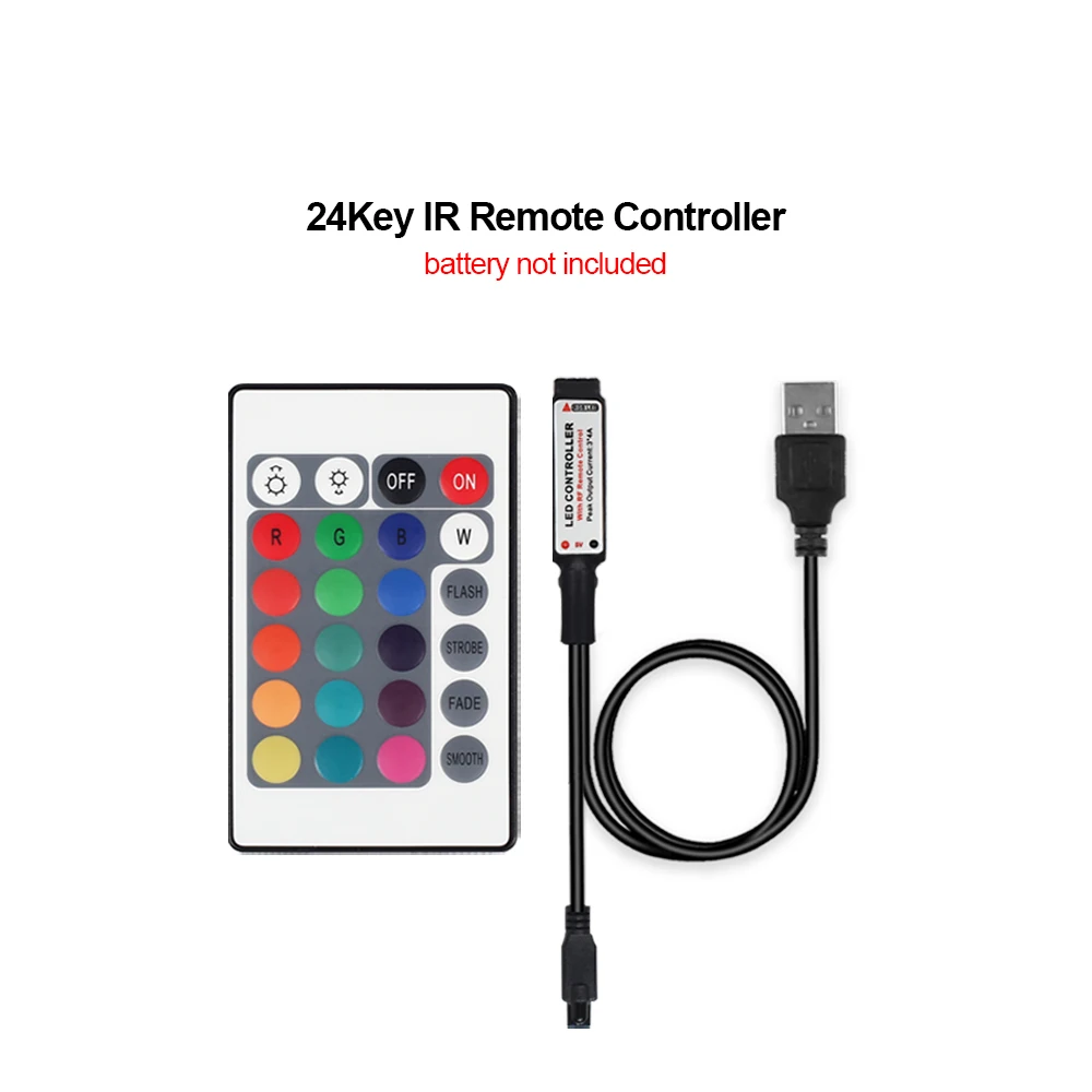 5 В USB RGB контроллер мини 3Key 17Key RF 24Key ИК пульт дистанционного управления для