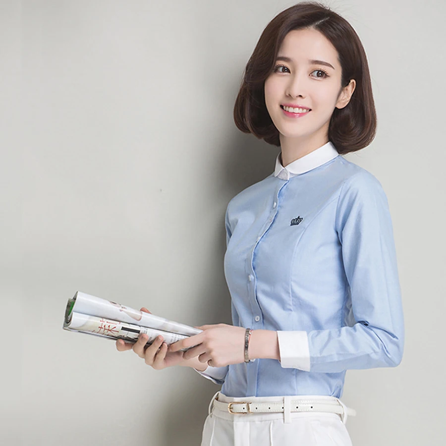 White Print Cotton Shirt Velvet Woman Office Uniform Tunic Plus Size Blouses Vintage Tops Dames Kleding Women P7C1314 |