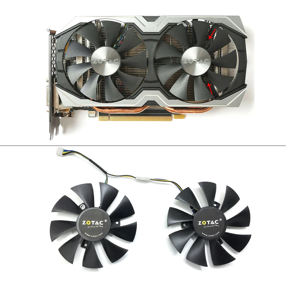 Кулер для ПК GA91S2H GFY09010E12SPA 85 мм заменяемый вентилятор ZOTAC GTX 1060 версия AMP 1070 мини