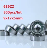 500pcs/lot 689ZZ 689 ZZ 9x17x5mm Deep Groove Ball Bearings Miniature mini bearing metal cover 9*17*5mm