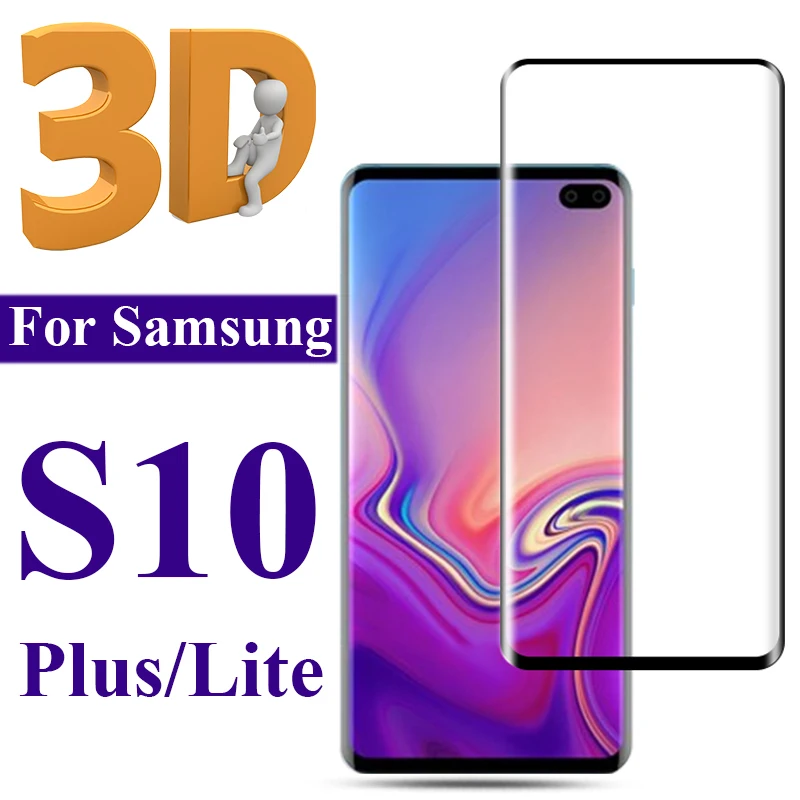 3D Защитное стекло для Samsung Galaxy S10 Plus защита экрана Lite закаленное S10plus S10Lite S 10 Sumsung cam