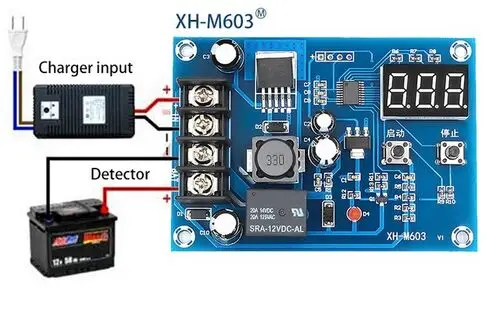 Модуль управления зарядкой XH-M603 цифровой светодиодный дисплей для хранения