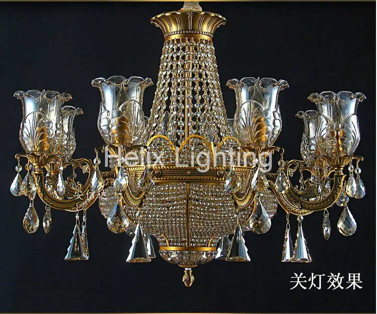 Хрустальная люстра с бронзовой отделкой 6 л/8 л|crystal chandelier lamp|colorful crystal chandeliercrystal