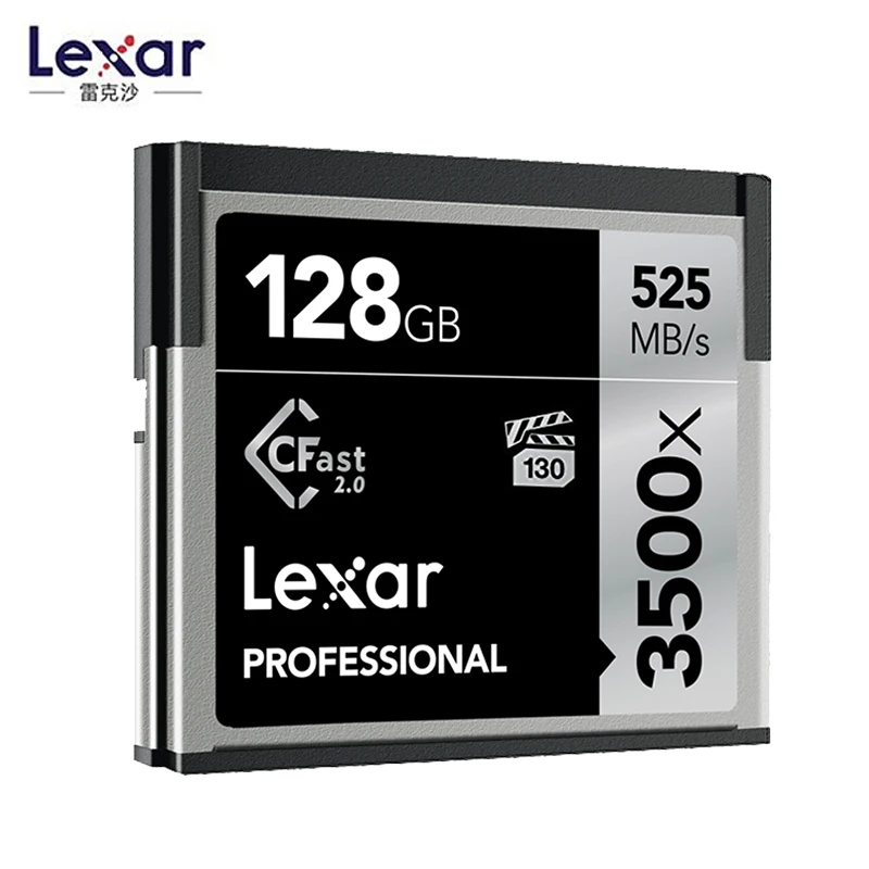 Оригинальный Lexar натуральная Cfast2.0 карта памяти 32 Гб 128 г 3500X до 525 м/с 64 256 для камеры