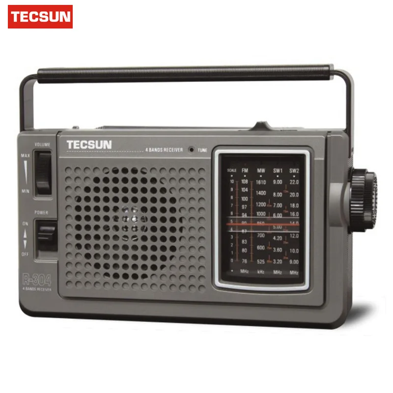 Оригинальный радиоприемник TECSUN Высокочувствительный FM радио MW/SW встроенный
