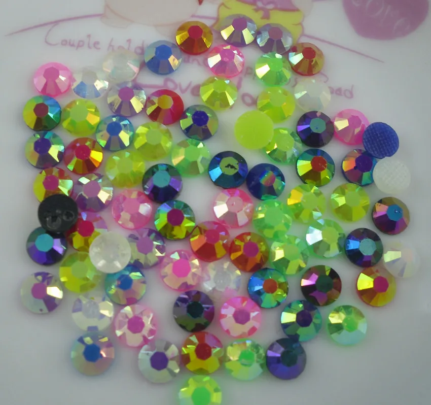 SS20 исправленное железо круглое желеобразное ограненное 5 мм полимер Кристалл