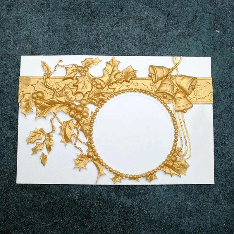 Рождественская силиконовая форма в стиле ретро с колокольчиком для помадки