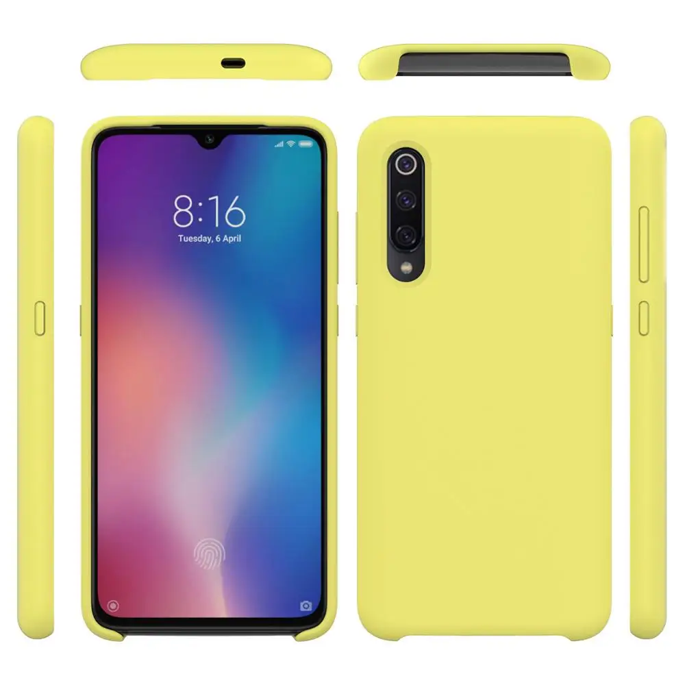 10 шт./лот жидкий силиконовый чехол для Xiaomi 9 9se 8 6X A2 Lite Redmi Note 7 6 K20 Pro шелковистый