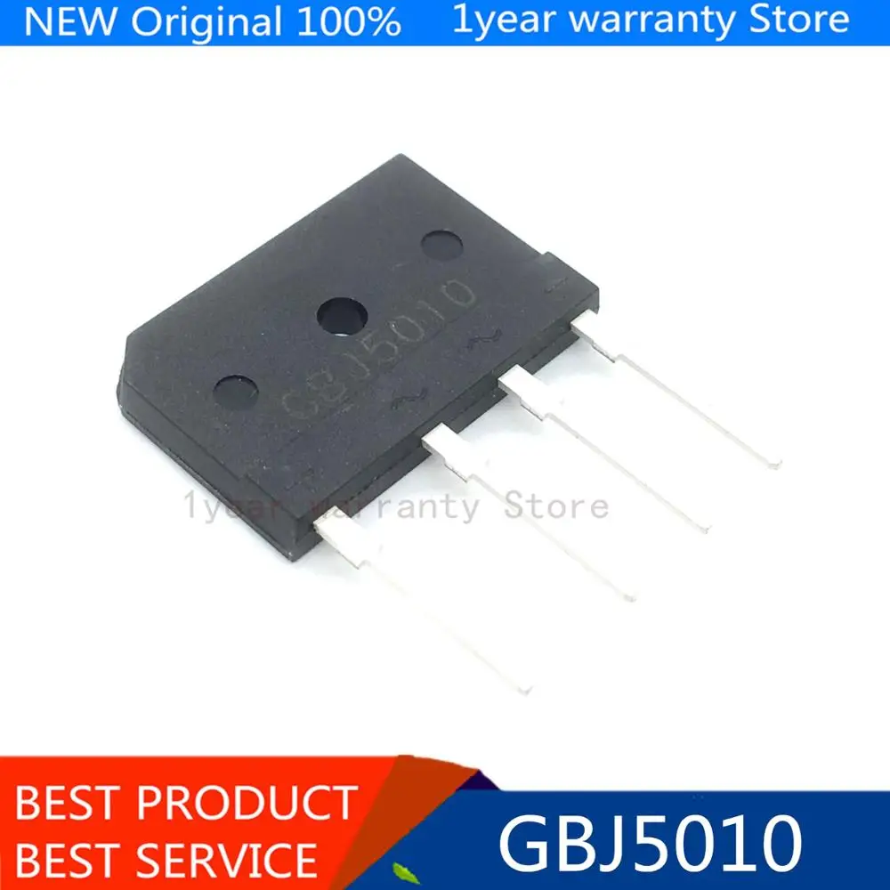 

10Pcs GBJ5010 KBJ5010 RBV5010 50A 1000V Power Bridge Rectifier