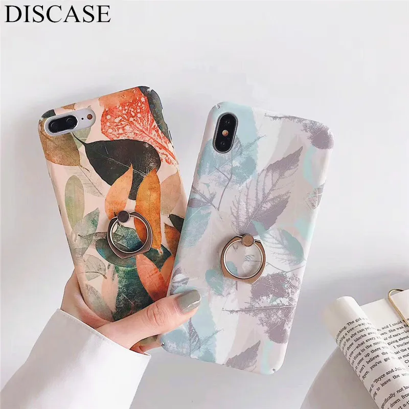 DISCASE винтажный Чехол для iphone 8 7 6 6s plus XS MAX XR X Твердый чехол из поликарбоната кольцо