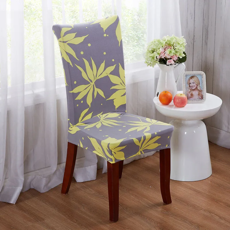 Floral Vine Pattern Spandex Stretch Dining Chair Protector Cover Removable Washable Soft Brief Seat Case for Banquet | Дом и сад