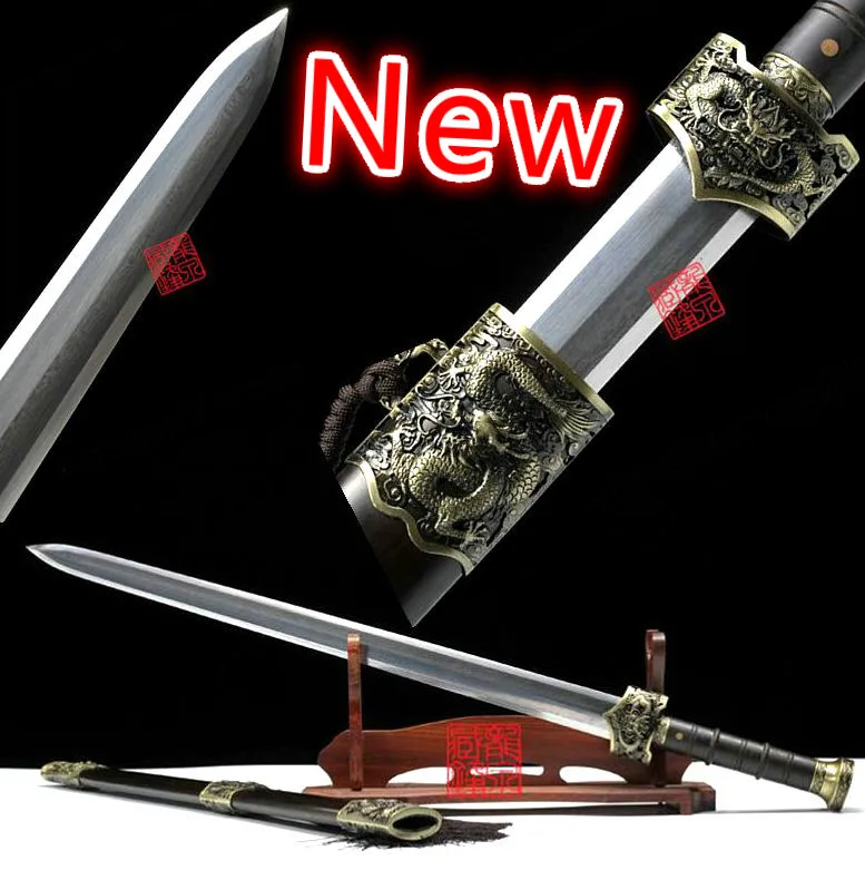Китайский Kungfu knight errant меч династии Хань прямое лезвие битва Цзянь ручная работа