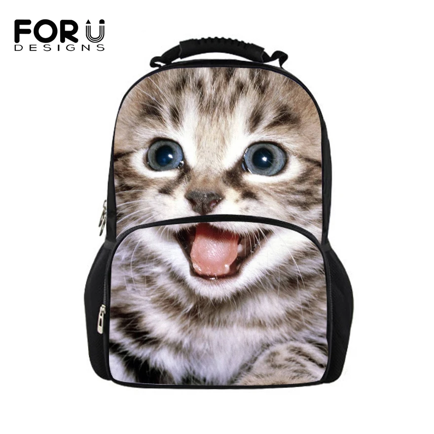 FORUDESIGNS/сиамские Рюкзаки переноски для кошек Модный женский школьный рюкзак