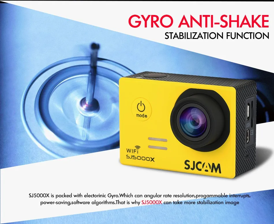 Оригинальная Спортивная Экшн-камера SJCAM SJ5000X Elite Gyro WiFi 4K 24fps 30fps 30M Водонепроницаемая SJ CAM 5000x лучшая спортивная DV