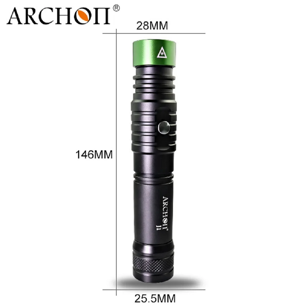 

Diving Pointer Green Flashlight ARCHON J1 Pointers Torch underwater 100 meters Powerful LED light 18650 dive lamp