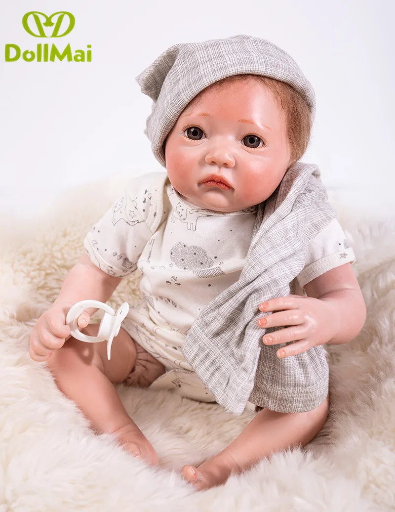 50 см силиконовые куклы Reborn DOLLMAI 20 &quotКоллекционные Классические ручной работы для