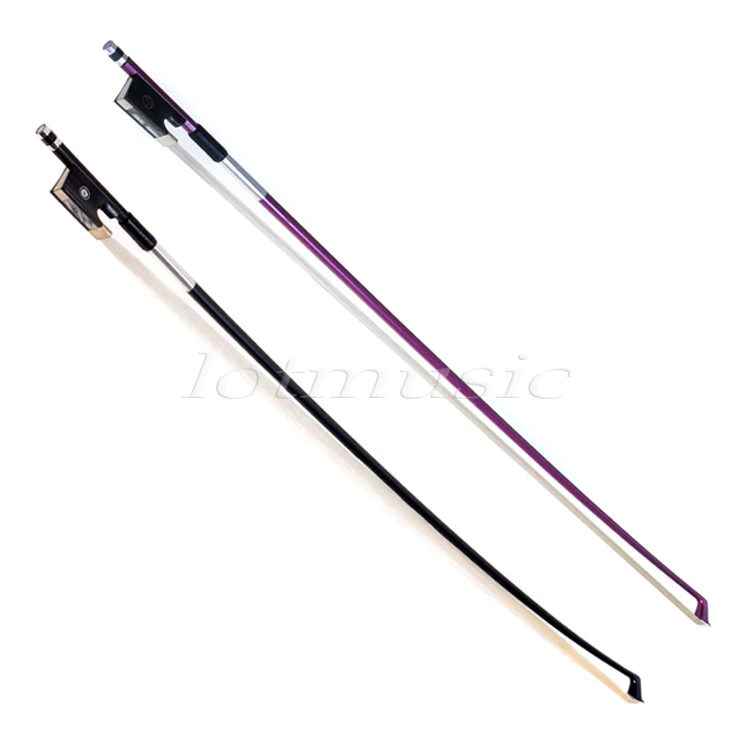 

2 sets carbon fiber Violin Bows Stunning Bow 1/8 Violin Bow-Black&Purple