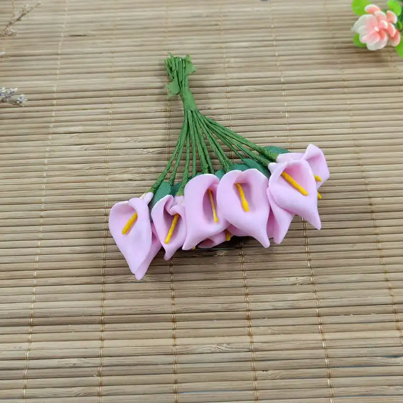 Envio gratuito DE 144 шт LOTE PE mini flores pequeno calla искусственная festa casamento casa decoracao | Дом и сад