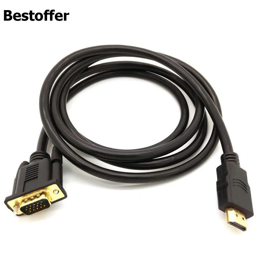 HDMI Золотой папа к VGA HD-15 15Pin конвертер адаптер кабель 6 футов 1 8 м 1080P | Электроника