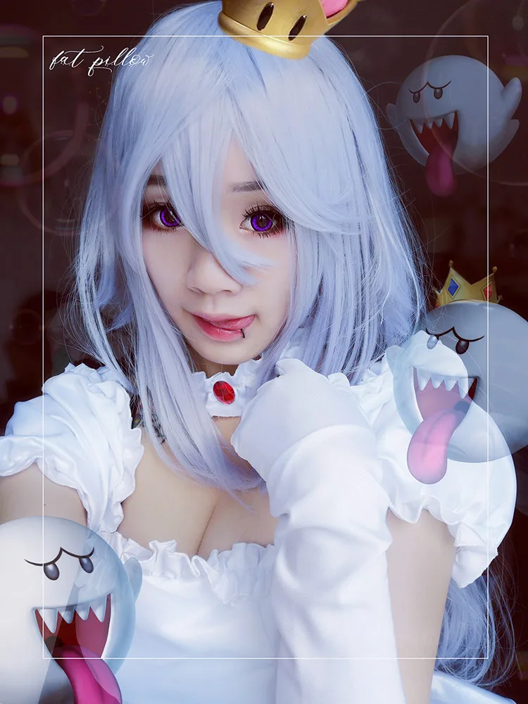 Rolecos аниме Boosette косплей волос Kuppa Koopa Hime принцесса головные уборы Косплей Синтетические длинные волосы для женщин аксессуары для волос