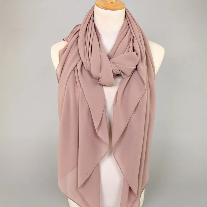 H1183a latest plain big size bubble chiffon muslim square scarf head wrap can choose colors free shipping |