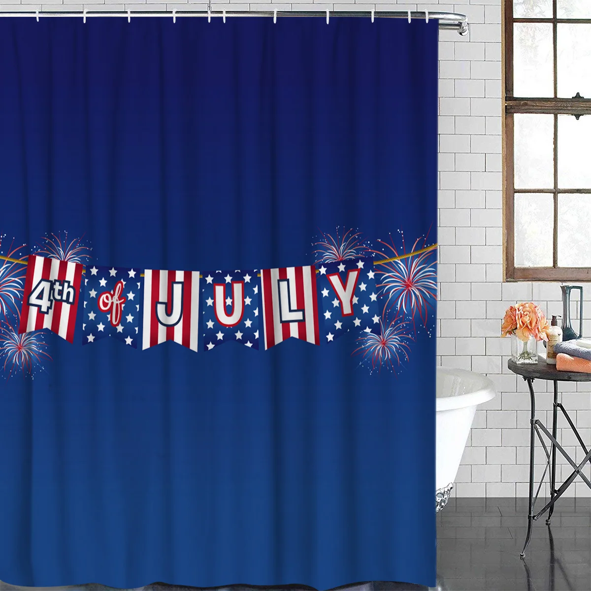 SHOWHOME Shower Curtain Independence Day 4 July Bathroom Decor | Дом и сад