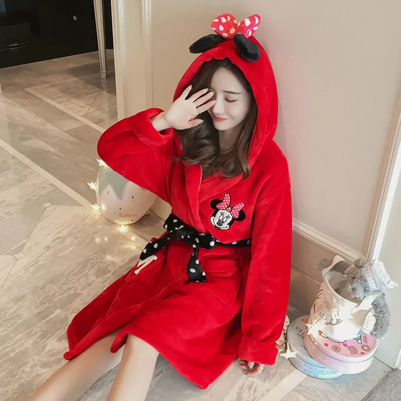 Модные зимние новые женские халаты Коралловый бархатный халат пижамы банный