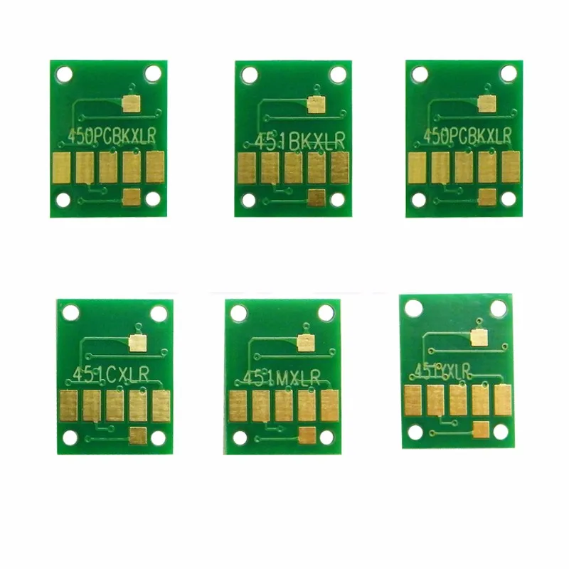 

6 colors PGI 450 PGI-450 CLI-451 Auto Reset ARC chips for Canon PIXMA ip7240 MG5440 MG6340 MG7140 On High Quality