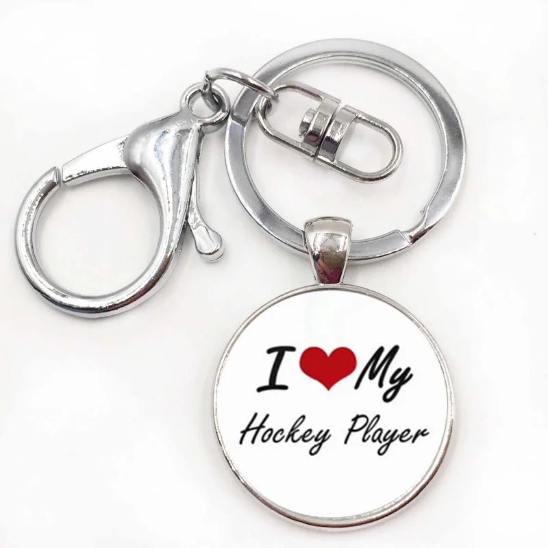 Брендовый брелок для ключей с надписью Keep Calm and Love Hocky повседневный спортивный