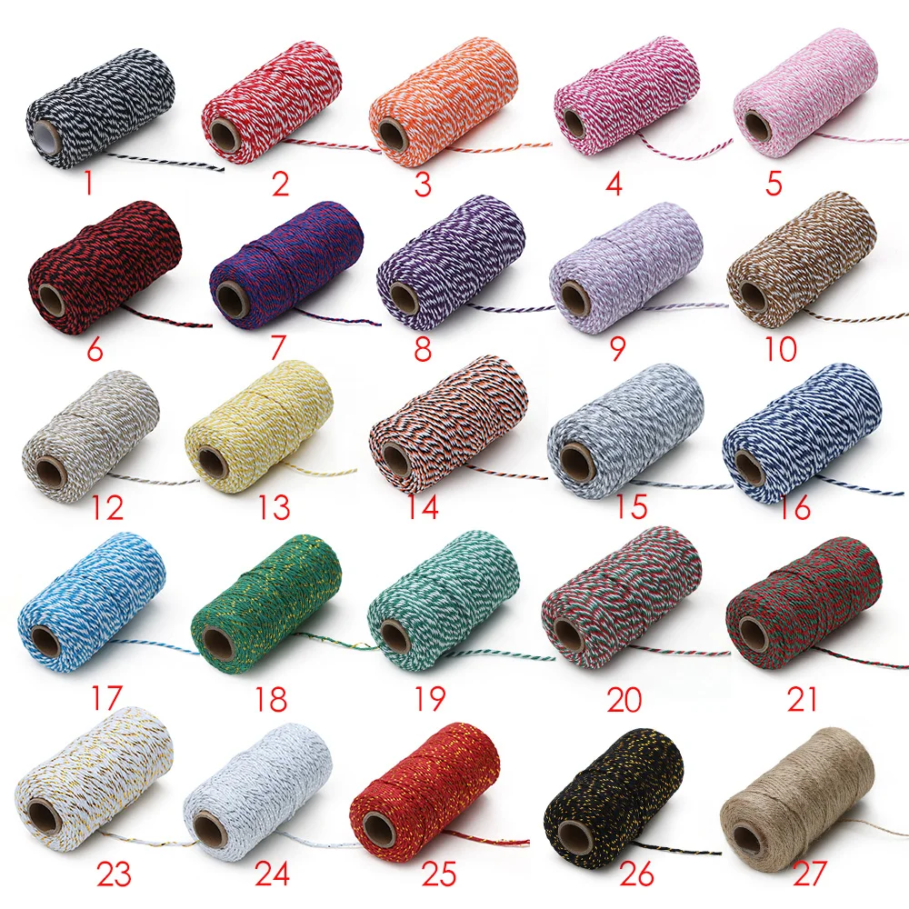 100 м/рулон 2ply хлебопечки шпагат строка хлопковых шнуров веревка для домашнего