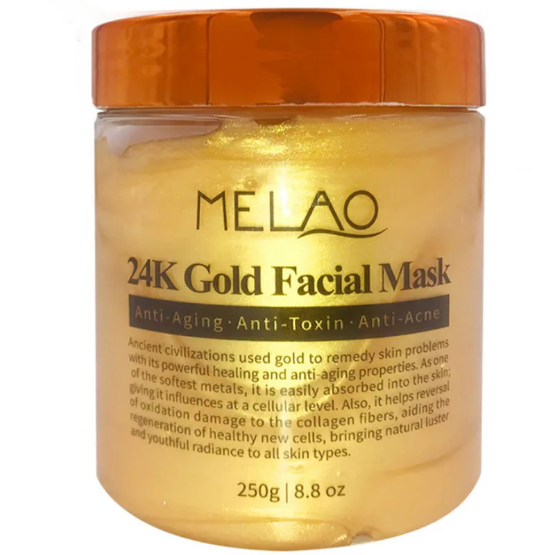 Мелао маски для ухода за кожей Facail поставка 24k Золотая маска лица 250 г увлажняющая