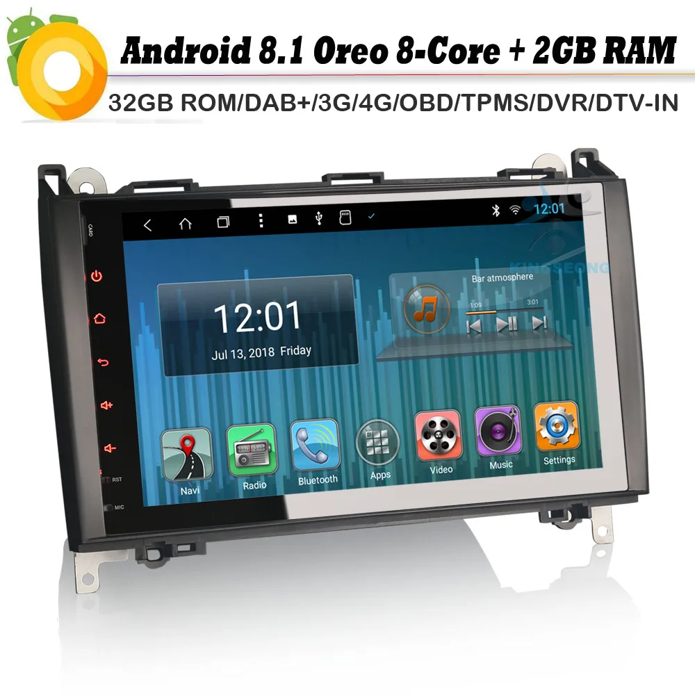 9 &quotAndroid 8 0 Авторадио DAB + автомобильный стерео радио плеер для Mercedes Benz A/B Class Sprinter