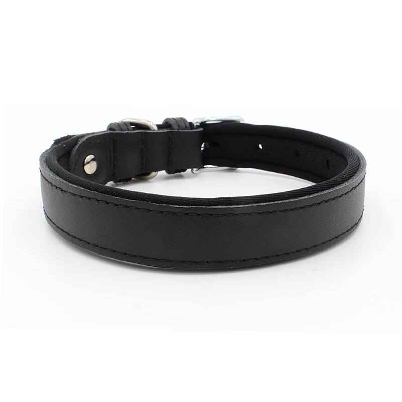 100% High Quality Dog Collars 3 Sizes 6 Colors Genuine Leather Diving Waterproof Small Puppy Pet | Дом и сад