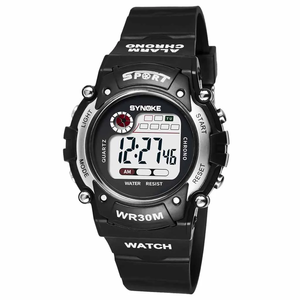 

SYNOKE Children's luminous alarm waterproof multi-function student electronic watch digital LED watch hombre Reloj Deportivo 7.2