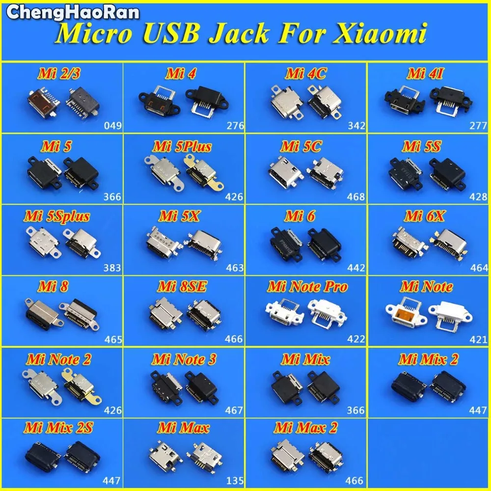 ChengHaoRan Micro USB разъем для зарядки и передачи данных Xiaomi Mi Note Pro 1 2 3 Max Mix 2S|Шлейфы