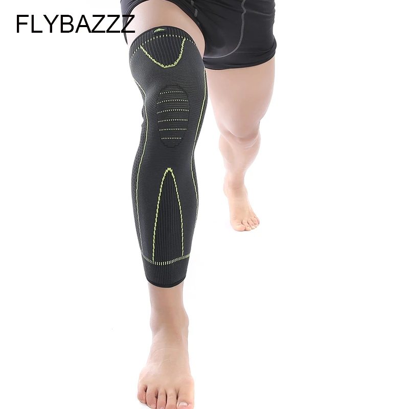 FLYBAZZZ стиль простые эластичные спортивные серии безопасности компрессионные дышащие ноги защитные противоскользящие гетры Защита ног