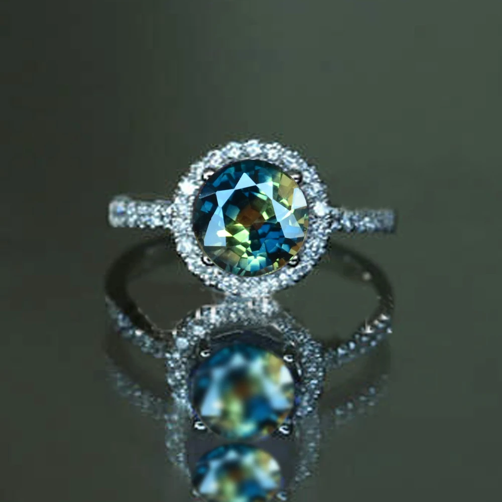 1 2 карат великолепный разноцветный натуральный сапфир Круглый 6 мм Красочный