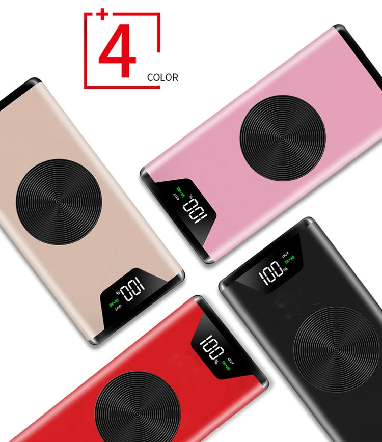 Qi Беспроводное зарядное устройство 20000 мАч Power Bank для iPhone X 8 Plus Samsung Note S9 S8 плюс S7 Dual