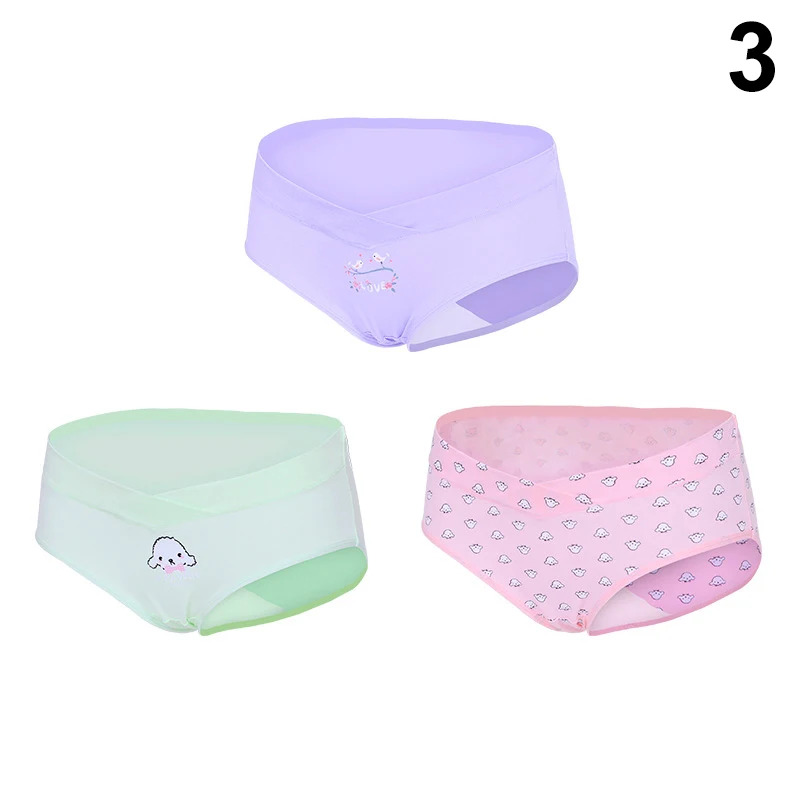 3 шт. женские трусики с низкой посадкой хлопковое мягкое дышащее эластичное