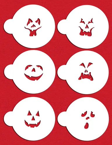 6 шт./лот Джек о фонарь тыква Хэллоуин лица печенье трафарет капкейк форма для