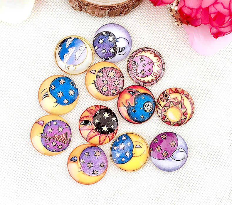 

Бесплатная доставка, 14 шт., разные звезды и месяца, фотоаксессуары 20 мм или 25 мм