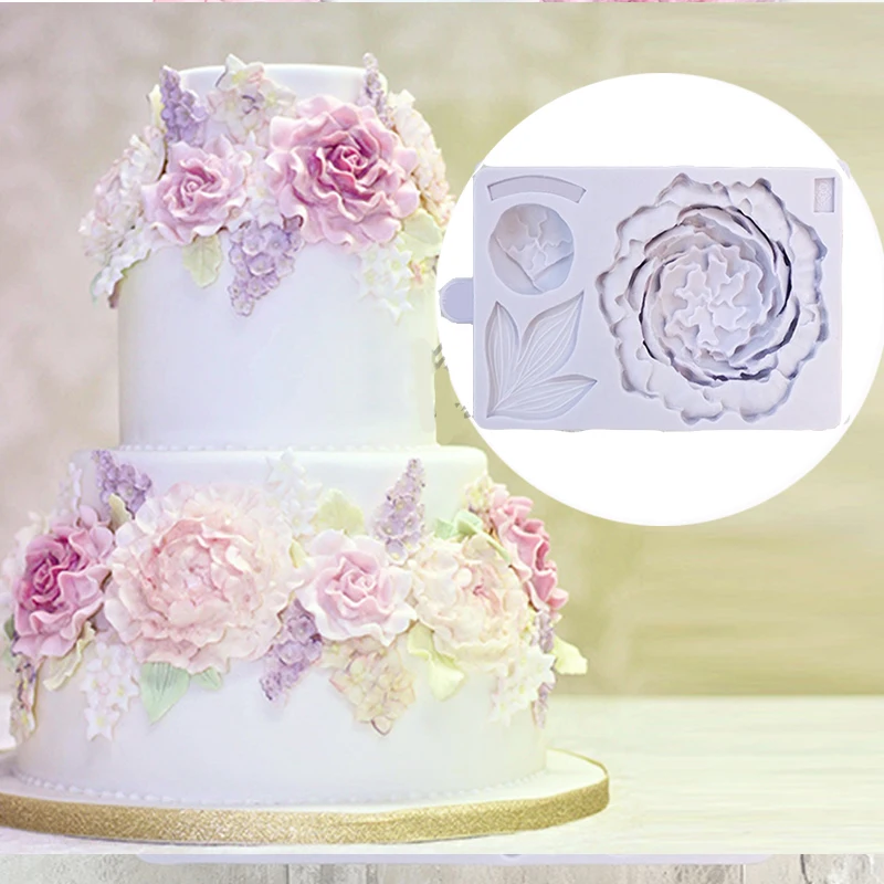Цветок формы для пирожных Fondant Mold торт декоративное устройство для шоколада Gumpaste силиконовая форма для выпечка сладостей для выпечки Инструменты