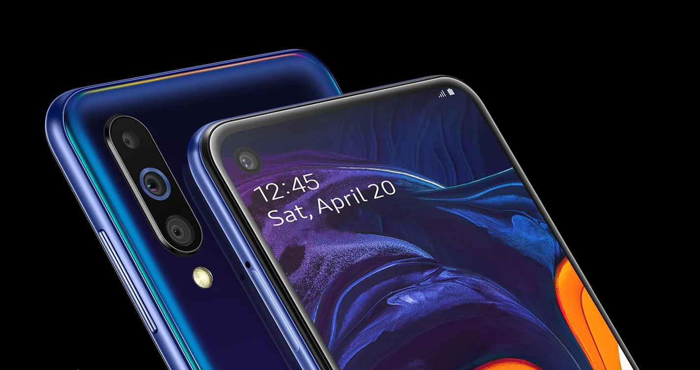 Смартфон samsung Galaxy A60, 4G, Android, 6,3 дюймов, полный экран, Восьмиядерный процессор Snapdragon 675, 6 ГБ, 3500 мАч, 32 Мп, камера, NFC, мобильные телефоны