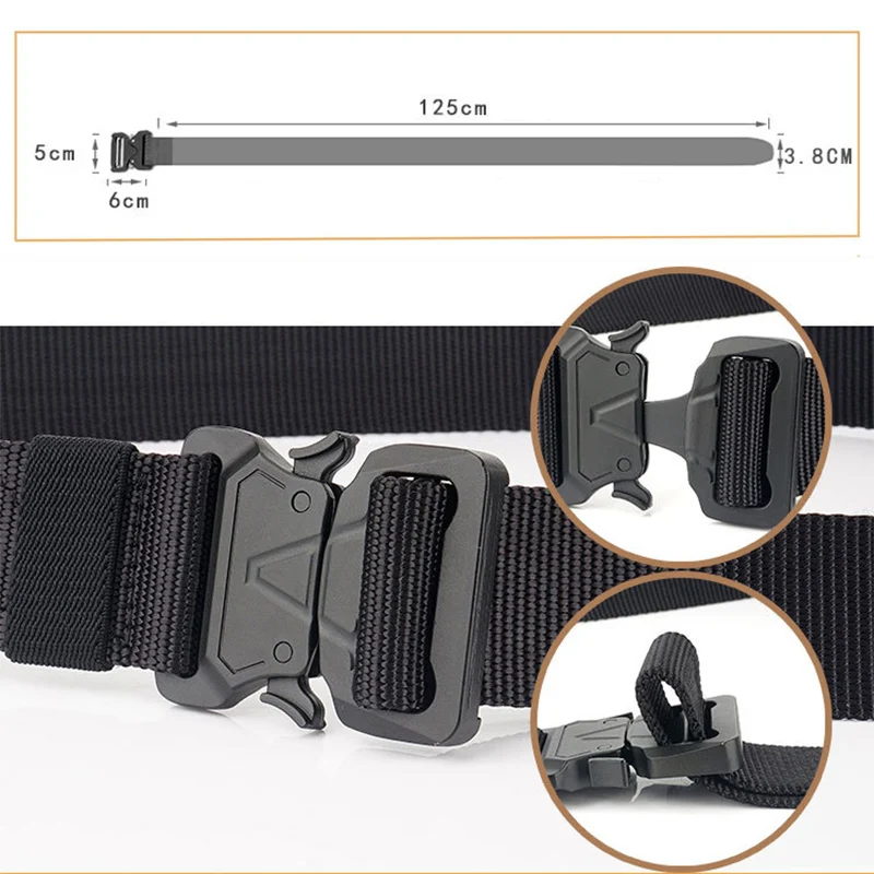 Тактический ремень MEGE усиленный гофрированный нейлоновый охотничий аксессуар