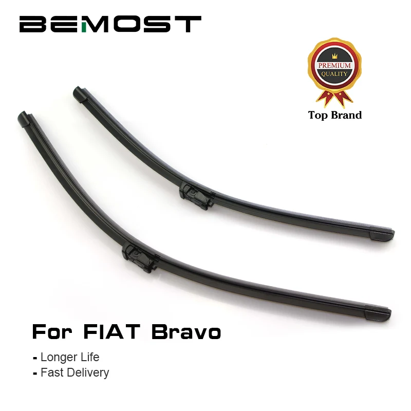 

BEMOST Car Windshield Wiper Blades For Fiat Bravo 24"+18",2007 2008 2009 2010 2011 2012 2013 2014 2015 2016 Fit Push Button Arm
