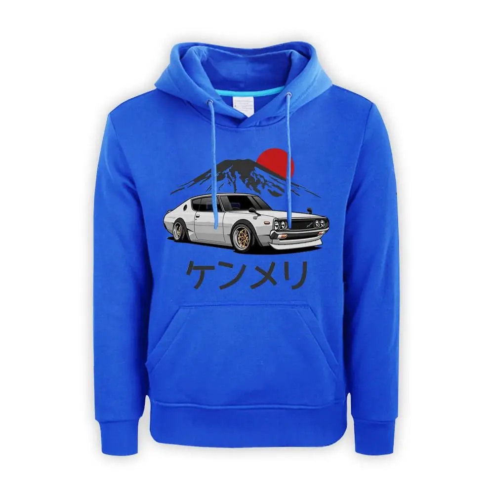 Синий Nissan Skyline GT-R weatshirt Мужской пуловер gtr толстовка с капюшоном куртки Толстовка в винтажном стиле Одежда автомобиль стильные толстовки мальчиков с капюшоном - Цвет: Синий