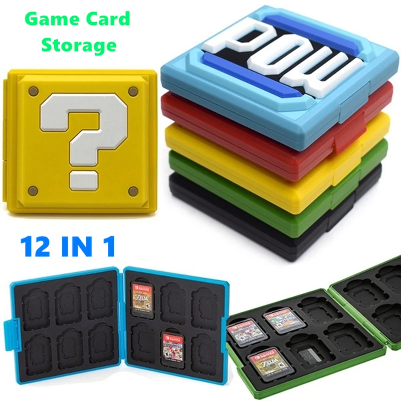 

6 Color Portable Game Cards Storage Case For Switch Hard Shell Box for Accessories 12 in 1 Cards Case