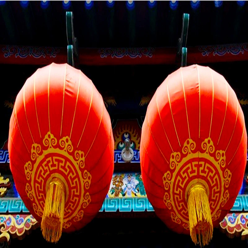2 шт. праздничный фонарь средней осени китайская антикварная красная люстра