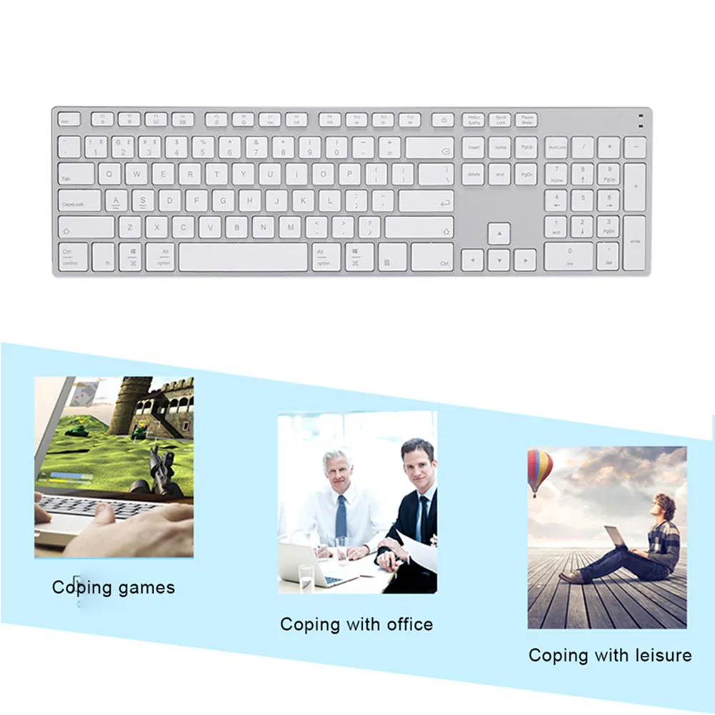 

New Aluminum Alloy Wireless Bluetooth 3.0 Keyboard for Tablet Laptop Phone Support iOS Windows System DOM668